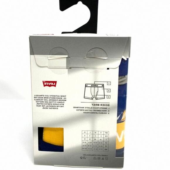 🌿Sale🌿 3-pack Levi's Men's Size S L Boxer Brief Cotton 0593 37453 Blue Navy - Picture 3 of 8